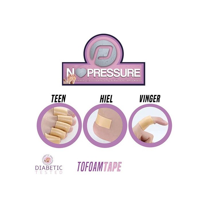 PClinic Tofoam Tape Rol 500cm x 2,5 cm Huidskleur