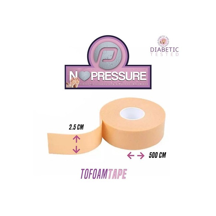 PClinic Tofoam Tape Rol 500cm x 2,5 cm Huidskleur