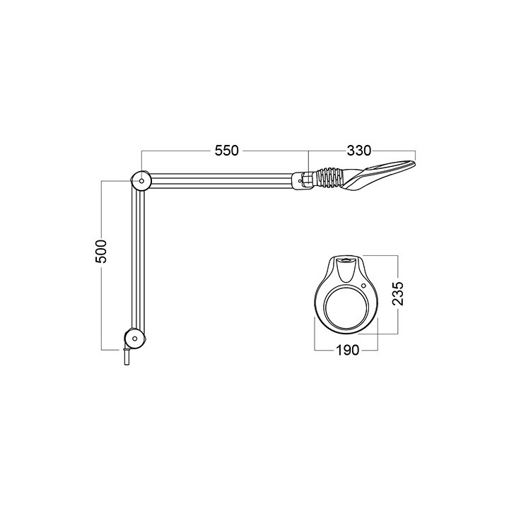 Loupelamp Luxo KFM LED – 5 Dioptrie