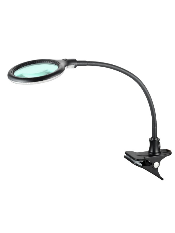Loupelamp LED -Tafelloeplamp - ambulant zwart