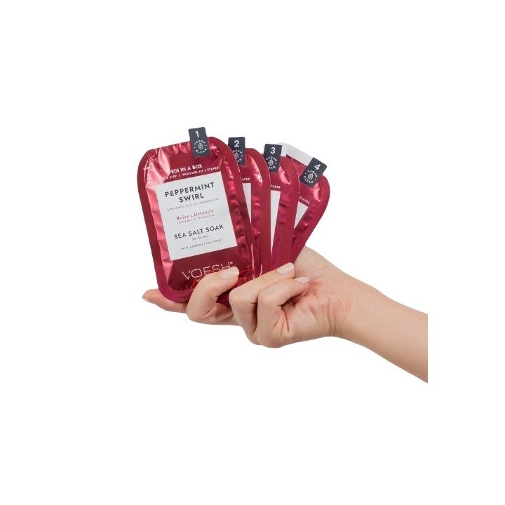 VOESH Pedi in a Box 4 Step - Peppermint Swirl
