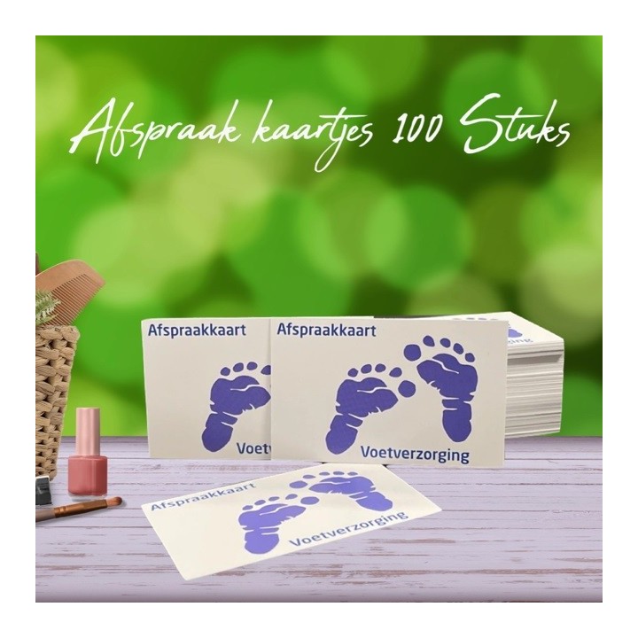 Afspraak kaartjes Pedicure 100 st | Beautywaves