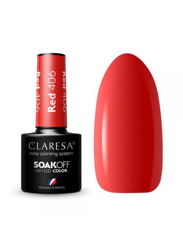 Claresa UV/LED Gellak Red406 - 5ml