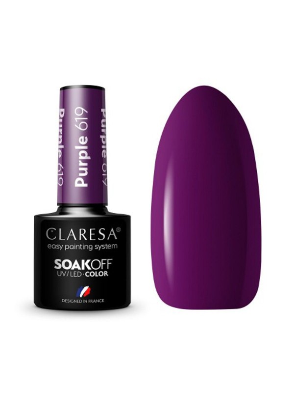 Claresa UV/LED Gellak Purple 619 - 5ml