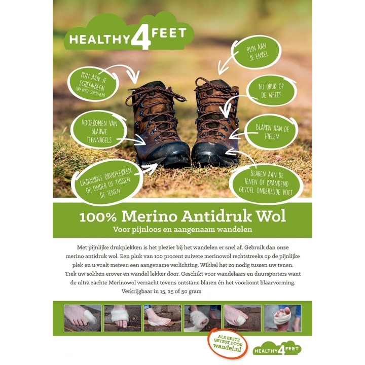 Merino Antidruk Wol voor wandelaars - Als beste getest door Wandel.nl
