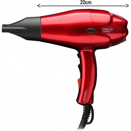 Haardroger Dreox Compact 2000W Metallic Red