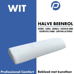 Halfrond kussen kort model wit