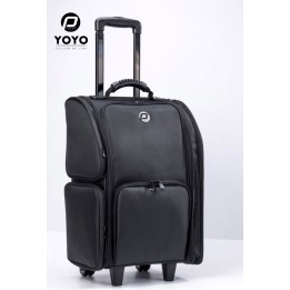 Clinic Club Yoyo Nylon Visagiekoffer Zwart met Trolley