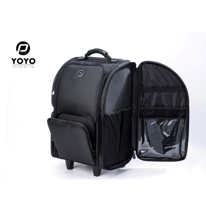 Clinic Club Yoyo Nylon Visagie koffer Zwart met Trolley