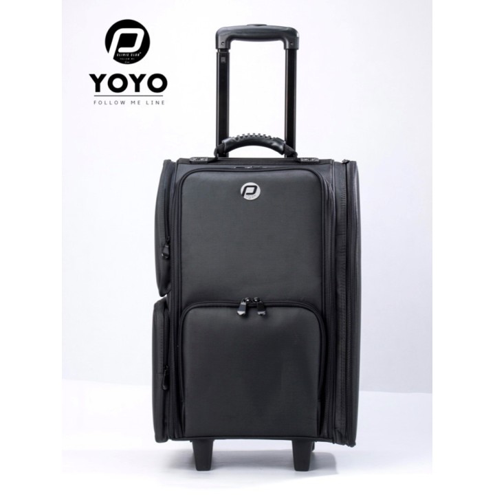 Clinic Club Yoyo Nylon Visagie koffer Zwart met Trolley