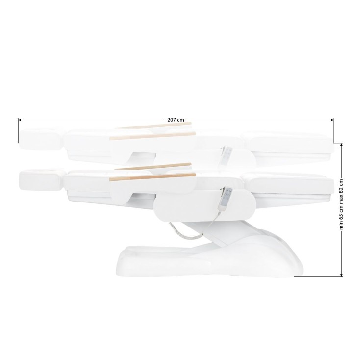 Behandelstoel Elektrisch Sillon Lux 273B - 3 motoren Wit | Beautywaves