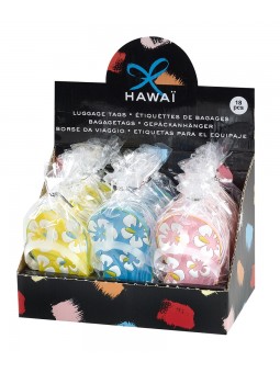 Xmas-Gift Hawai Slipper Bagagelabel display 18 st