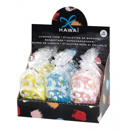 Xmas-Gift Hawai Slipper Bagagelabel display 18 st
