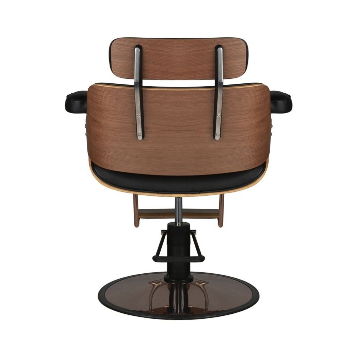 Kappersstoel Gabbiano Florence zwart walnoot