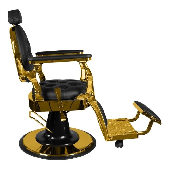 Kappersstoel Barberchair Gabbiano Giulio Gold Zwart