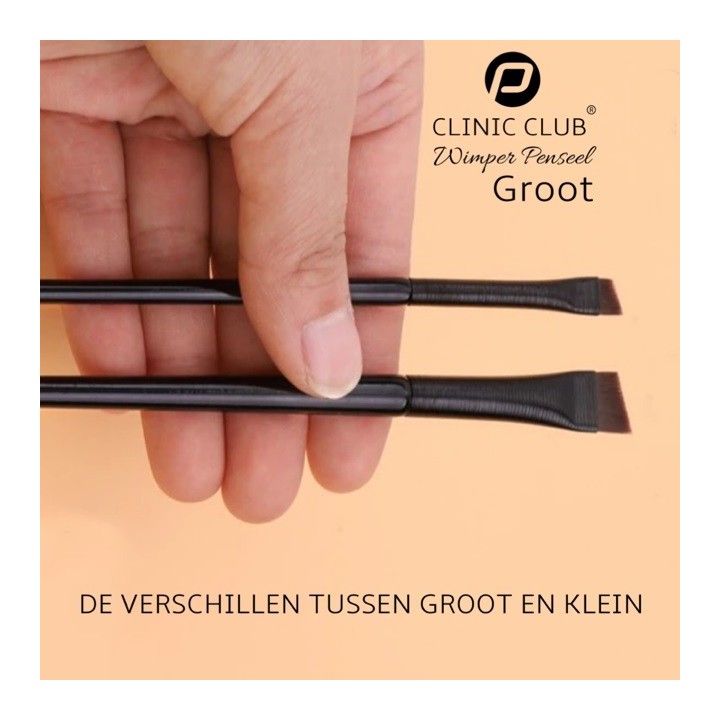 Wenkbrauwverf Penseel Schuin klein