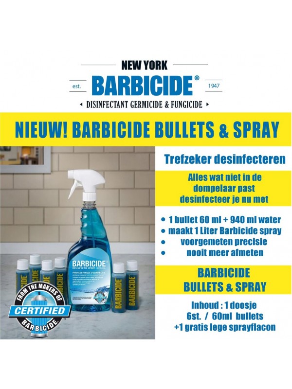 Barbicide Bullets & Spray 6 x bullets + 1 x sprayflacon
