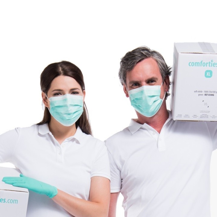 Comforties mondmaskers 3-laags Type IIR Groen 50 stuks