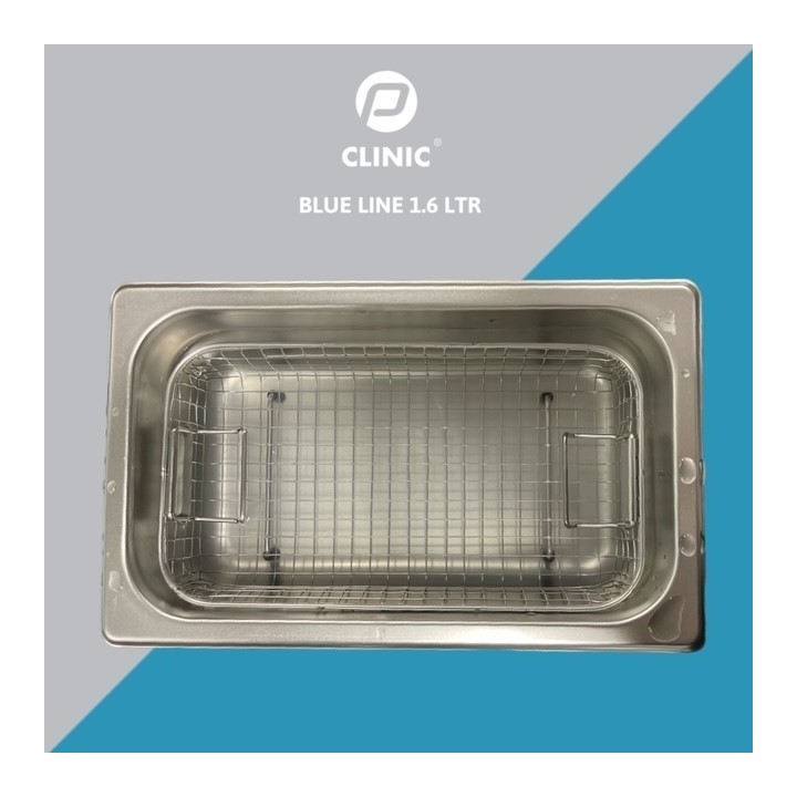P Clinic Blue Line RVS Ultrasoon Reiniger 1.6 ltr + verwarming