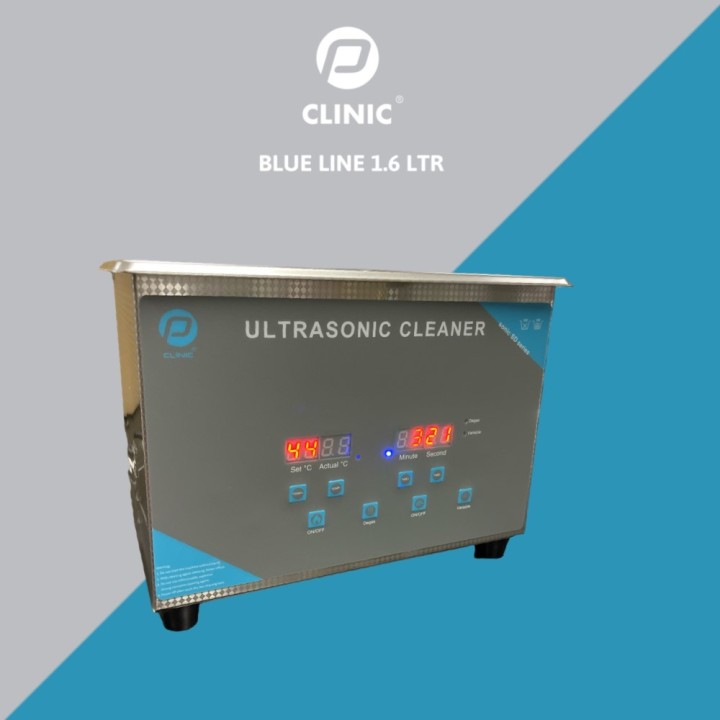 P Clinic Blue Line RVS Ultrasoon Reiniger 1.6 ltr + verwarming