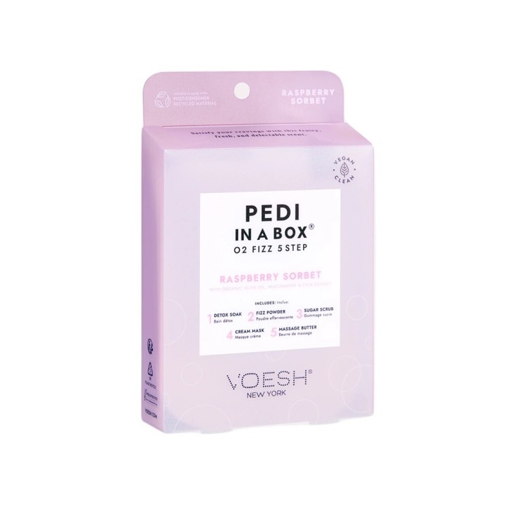 VOESH Pedi in a Box 5 Step - O2 Raspberry Sorbet