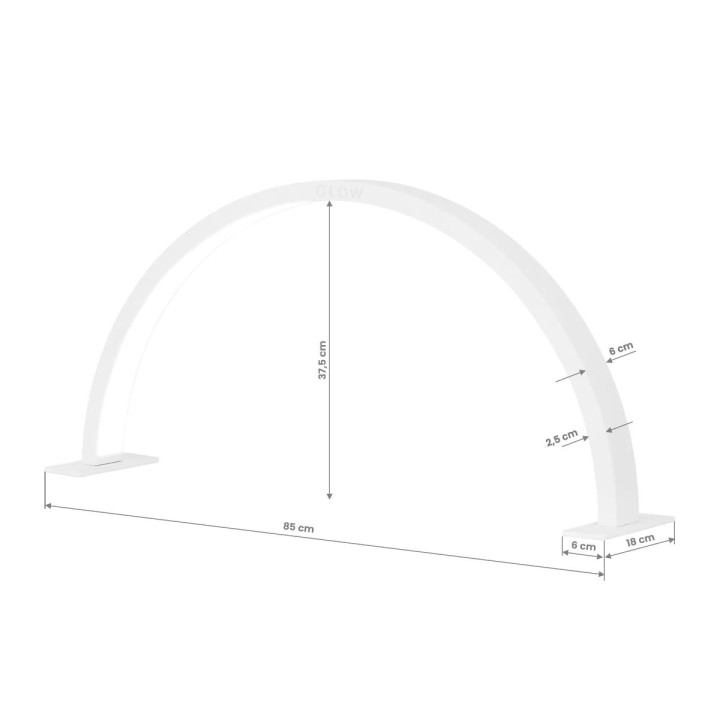 Manicuretafel werklamp Glow Arch II wit