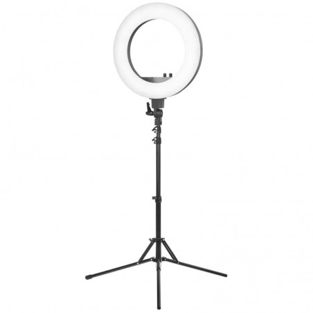 Ringlamp - ring light 18" 48w led zwart met statief