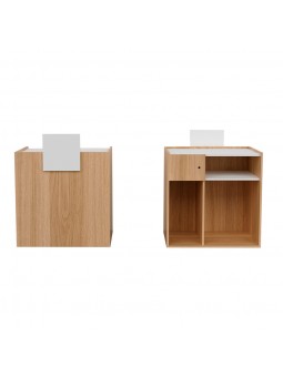 Ontvangstbalie Manaaki oak deco white