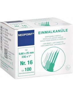 Neopoint naalden 23G 0.6 x 25 mm NR16 100 st