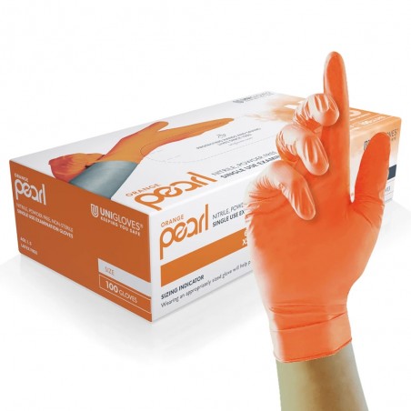 Unigloves Nitril Handschoenen Orange Pearl 100 st