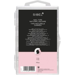 Natuurlijke nageltips vierkant box 100 st