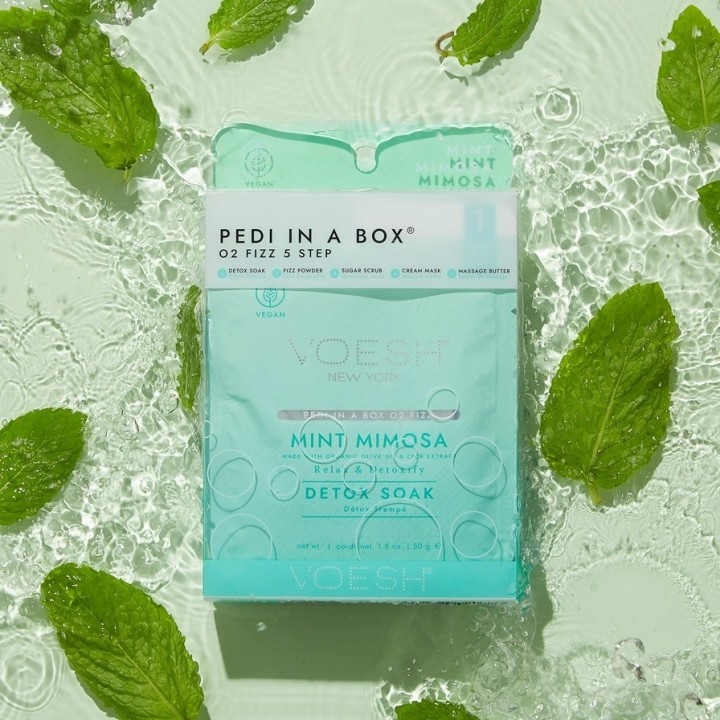 VOESH Pedi in a Box 4 Step - O2 Spa Mint Mimosa