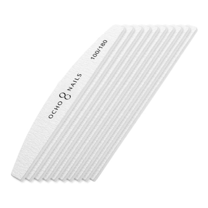 Ocho Nails Halve maanvijl 100/180 10 stuks