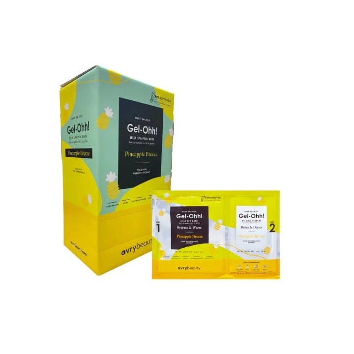 Gel-Ohh Jelly Spa Pedi Bath - Pineapple Breeze Box 30 st