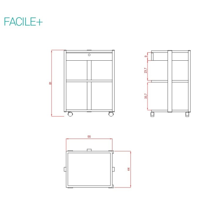 Werkwagen Cosmetic Trolley Facile+