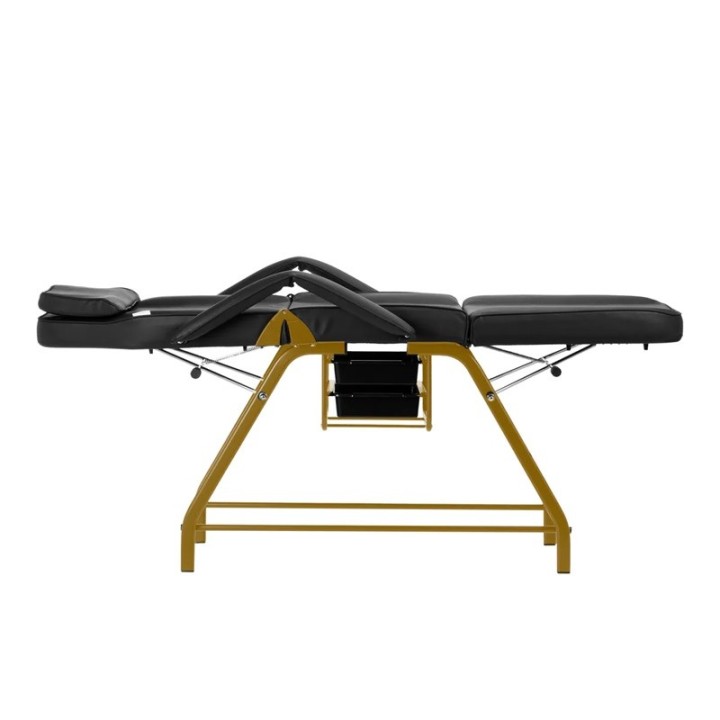 Behandelstoel 557G met laden goud - zwart