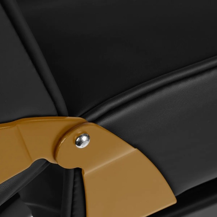 Behandelstoel 557G met laden goud - zwart