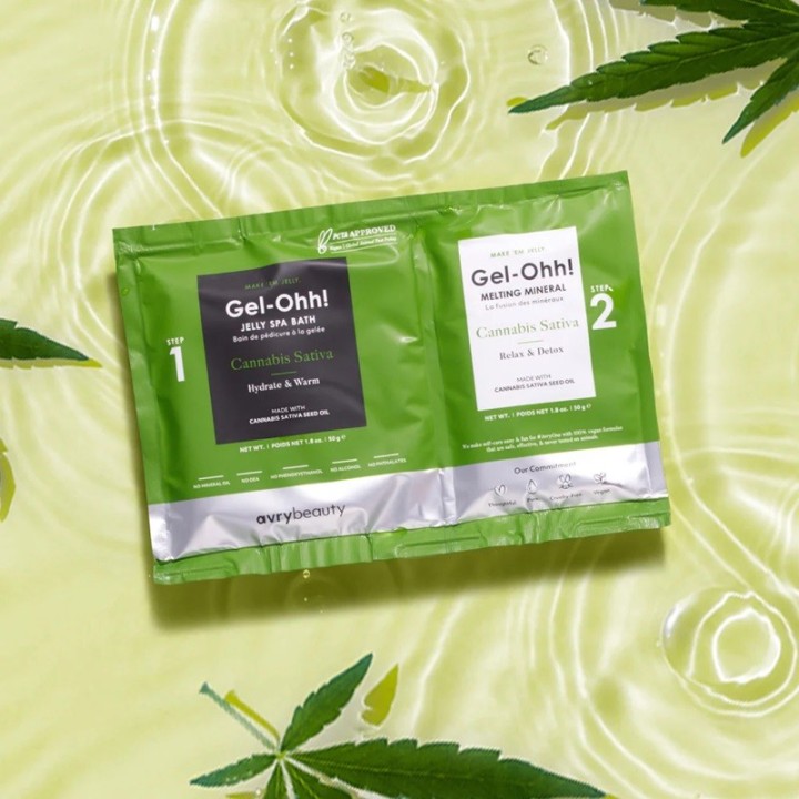 Gel-Ohh Jelly Spa Pedi Bath - Cannabis Sativa Box 30 st