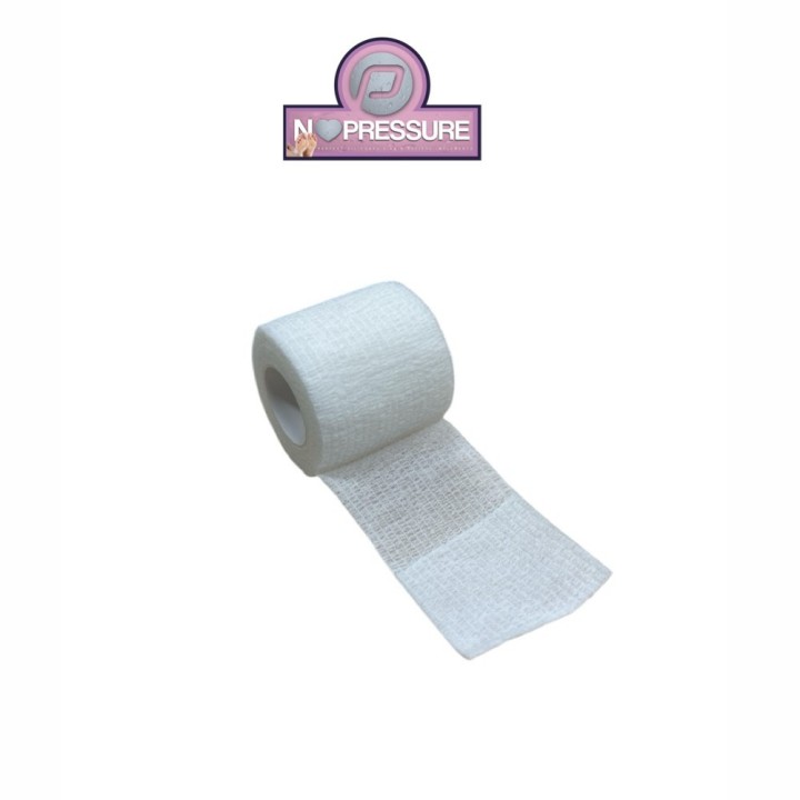 PClinic No Pressure Cohesive Verband Rol 5cm x 450 cm Zelfklevend wit