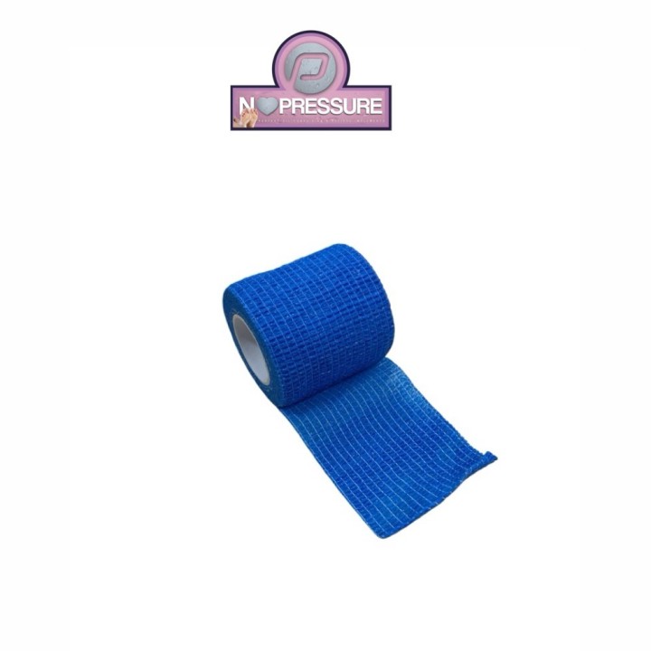 PClinic No Pressure Cohesive Verband Rol 5cm x 450 cm Zelfklevend blauw