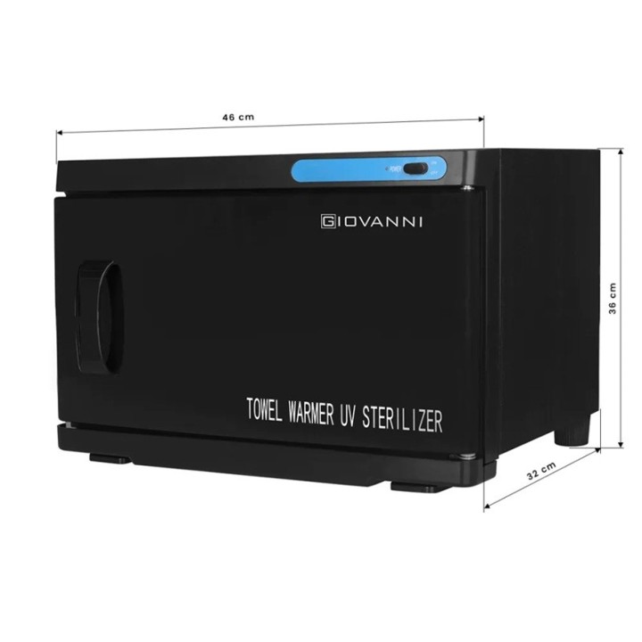 Handdoekverwarmer met UV-C-sterilisator 16 L zwart