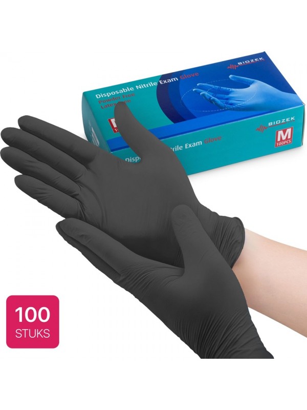 Nitril handschoenen zwart Biozek