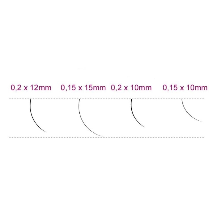 Wimperextensions one by one j 0,15 x 10mm 0.25g