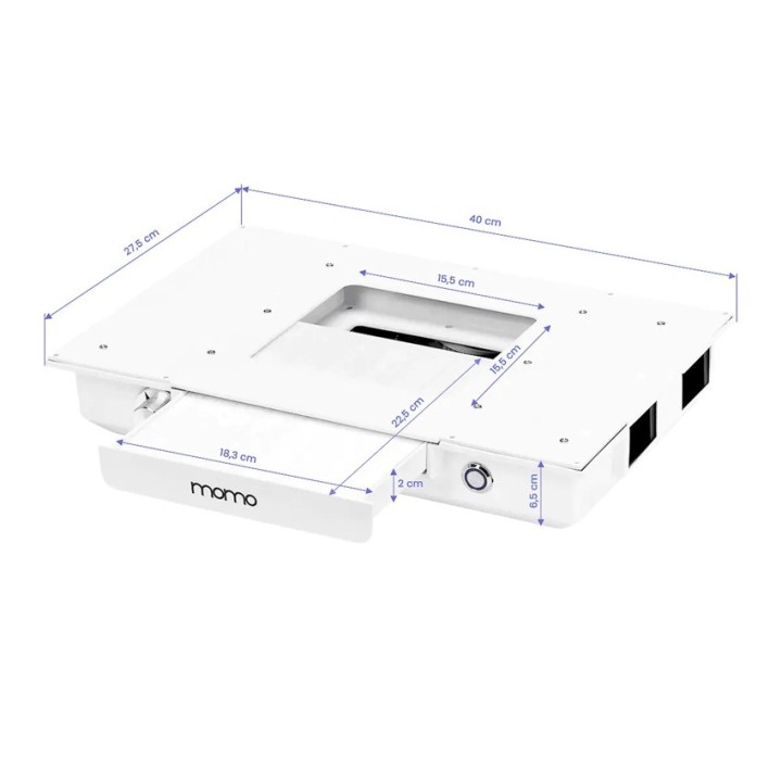 Momo 04-GL Design Nageltafel met stofafzuiging