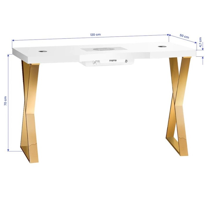 Momo 04-GL Design Nageltafel met stofafzuiging