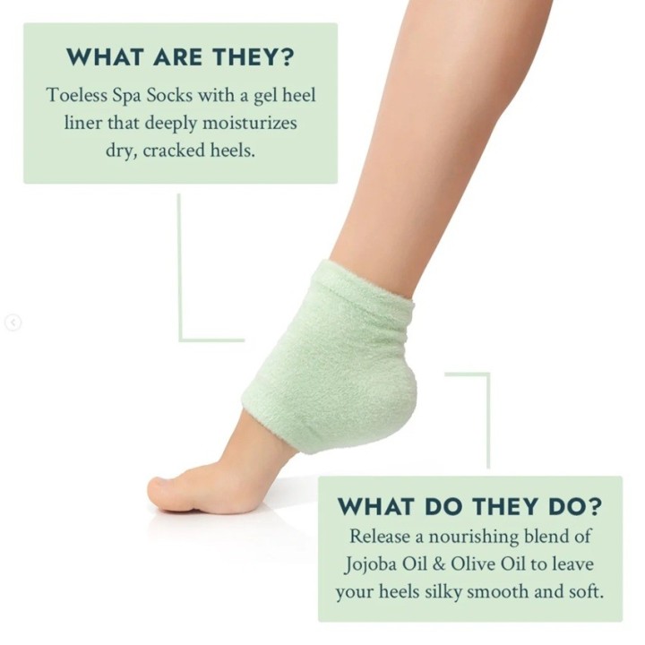 Voesh Moisturizing Heel Socks Mint