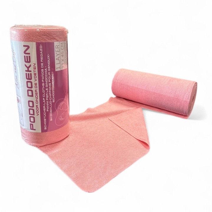 P CLINIC Wasbare Podo Doeken Extra Zacht Roze 50 st op rol