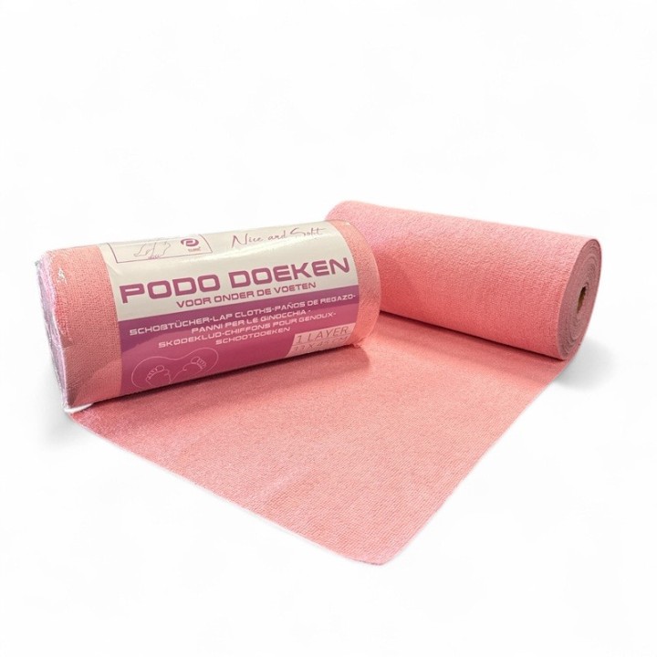 P CLINIC Wasbare Podo Doeken Extra Zacht Roze 50 st op rol