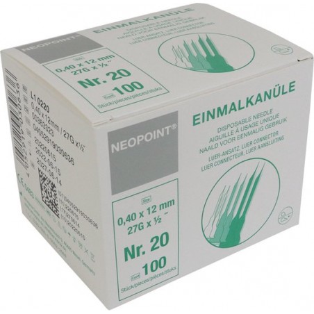 Neopoint naalden 27G 0.40 x 12 mm NR20 100 st