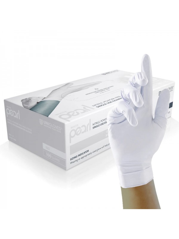Unigloves Nitril Handschoenen Wit Pearl 100 st